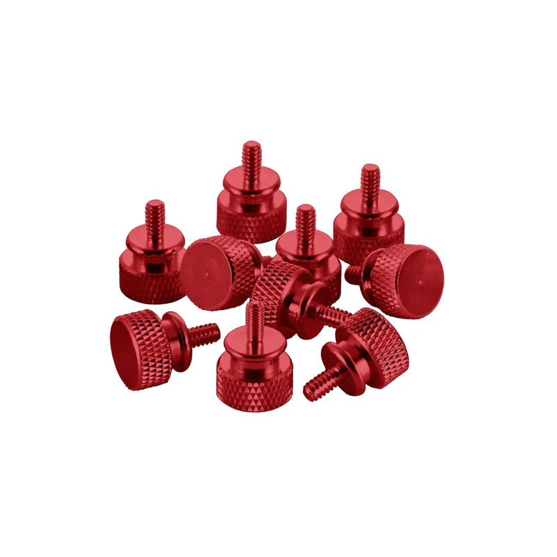 CableMod Anodized Aluminum Thumbscrews 10 Pack - Red - أكسسوارات